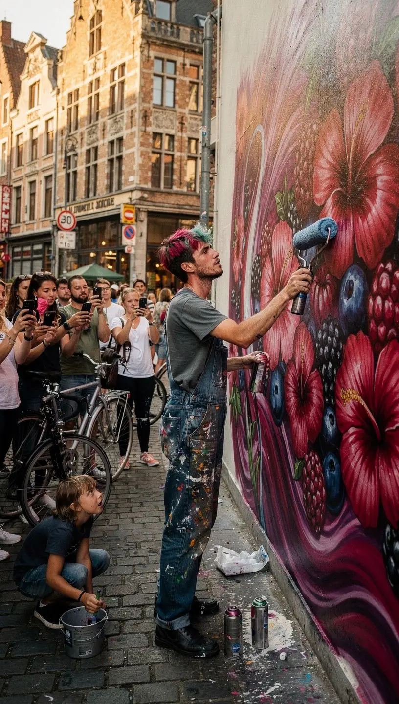 Bouteille de mГ©lange de baies et d'hibiscus, affichant un design attrayant et colorГ©.