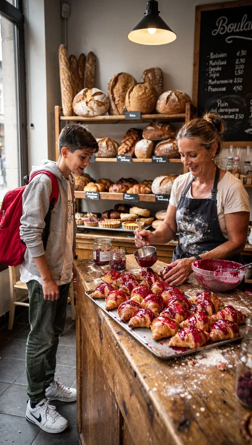 MГ©lange de baies et d'hibiscus dans une tasse, rГ©vГ©lant une couleur rouge rubis Г©clatante.